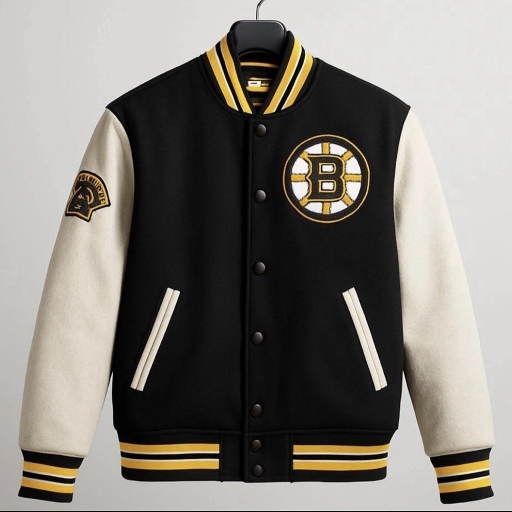 NEW Mitchell & Ness Youth Boston Bruins Jacket 10/12 M